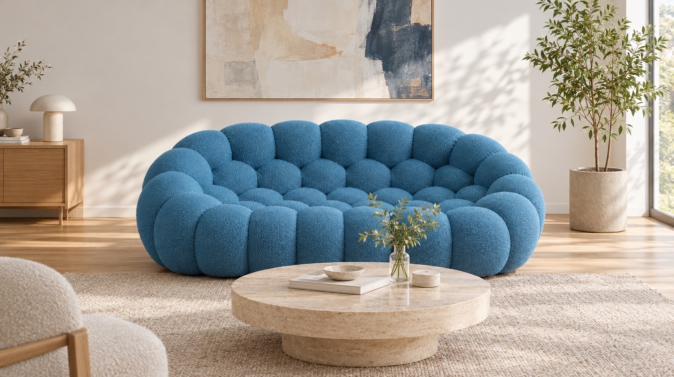 Canapé-bulle Lagon dans un salon scandinave